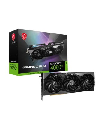 MSI GAMING GEFORCE RTX 4060 Ti X SLIM 16G carte graphique NVIDIA 16 Go GDDR6 rembourrage situé sous