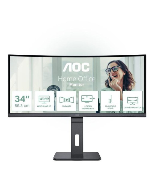 AOC CU34P3CV Ã©cran plat de PC 86,4 cm (34") 3440 x 1440 pixels UltraWide Quad HD LED Noir Fin de série