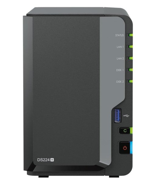 Synology DiskStation DS224+ serveur de stockage NAS Bureau IntelÂ® CeleronÂ® J4125 2 Go DDR4 Noir JUSQU'A -70%! 