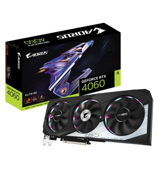 GIGABYTE AORUS GeForce RTX 4060 ELITE 8G NVIDIA 8 Go GDDR6 d'Europe débarque