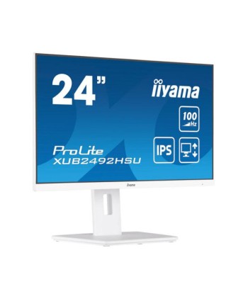 iiyama XUB2492HSU-W6 Ã©cran plat de PC 60,5 cm (23.8") 1920 x 1080 pixels Full HD LED Blanc la colonne vertébrale