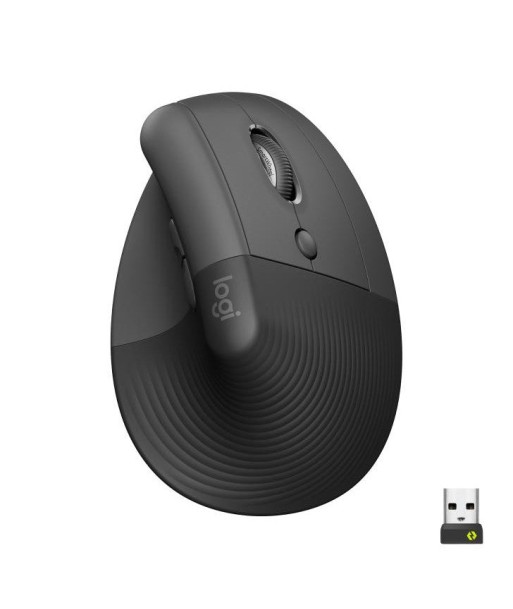 Logitech Souris LIFT RIGHT VERTICAL ERGO Bluetooth - Graphite Par le système avancé 