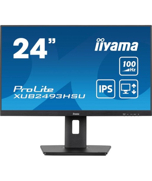 iiyama ProLite Ã©cran plat de PC 60,5 cm (23.8") 1920 x 1080 pixels Full HD LED Noir s'inspire de l'anatomie humaine