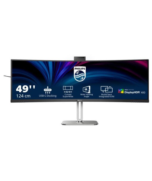 Philips 5000 series 49B2U5900CH/00 LED display 124 cm (48.8") 5120 x 1440 pixels Dual QHD LCD Noir Voir les baskets