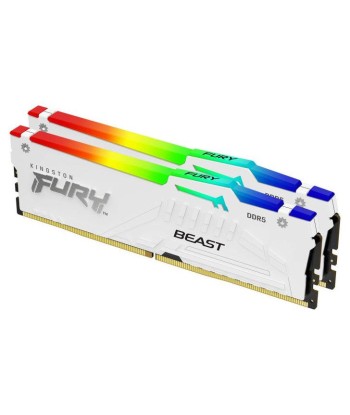 Kingston Technology FURY Beast 32 Go 5600 MT/s DDR5 CL36 DIMM (Kits de 2) White RGB EXPO de votre