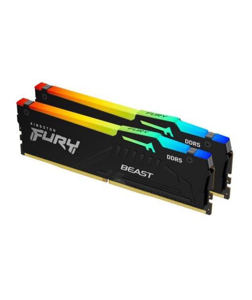 KINGSTON 16G (2x8G) D5 5200Mhz FURY BEAST RGB XMP basket pas cher