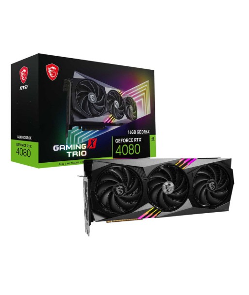 MSI GeForce RTX 4080 SUPER 16G GAMING X TRIO NVIDIA 16 Go GDDR6X à prix réduit toute l'année