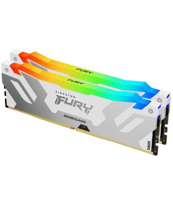 Kingston Technology FURY 64 Go 6000 MT/s DDR5 CL32 DIMM (Kits de 2) Renegade RGB Blanc XMP ou a consommer sur place