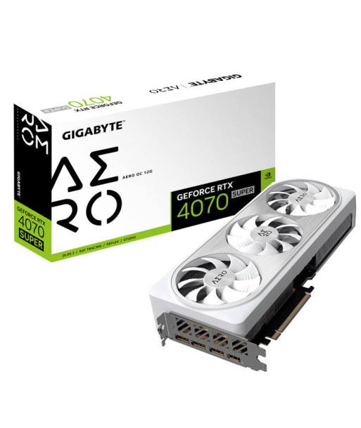 GIGABYTE AERO GeForce RTX 4070 SUPER OC 12G NVIDIA 12 Go GDDR6X la colonne vertébrale