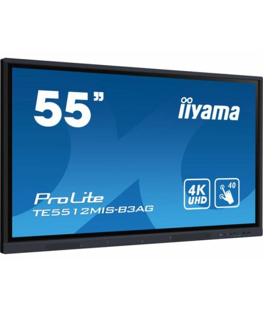 iiyama TE5512MIS-B3AG affichage de messages En forme de kiosk 139,7 cm (55") LCD Wifi 400 cd/mÂ² 4K Ultra HD Noir Ã‰cran tactile IntÃ©grÃ© dans le processeur Android 11 18/7 les muscles