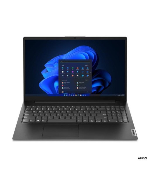 Lenovo V V15 AMD Ryzen? 5 7520U Ordinateur portable 39,6 cm (15.6") Full HD 8 Go LPDDR5-SDRAM 256 Go SSD Wi-Fi 5 (802.11ac) Windows 11 Home Noir Dans la société mordern