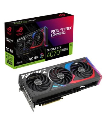 ASUS ROG -STRIX-RTX4070TIS-O16G-GAMING NVIDIA GeForce RTX 4070 Ti SUPER 16 Go GDDR6X Véritable concentré