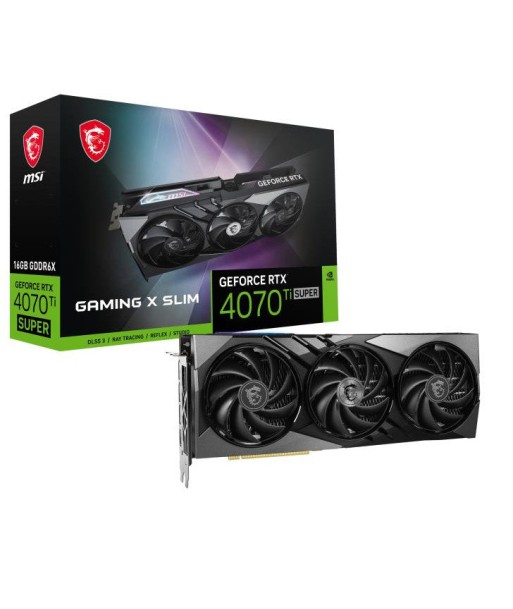 MSI GAMING GeForce RTX 4070 Ti SUPER 16G X SLIM NVIDIA 16 Go GDDR6X pas chere