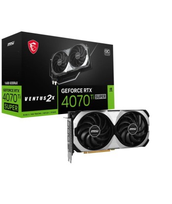 MSI VENTUS GeForce RTX 4070 Ti SUPER 16G 2X OC NVIDIA 16 Go GDDR6X 2024