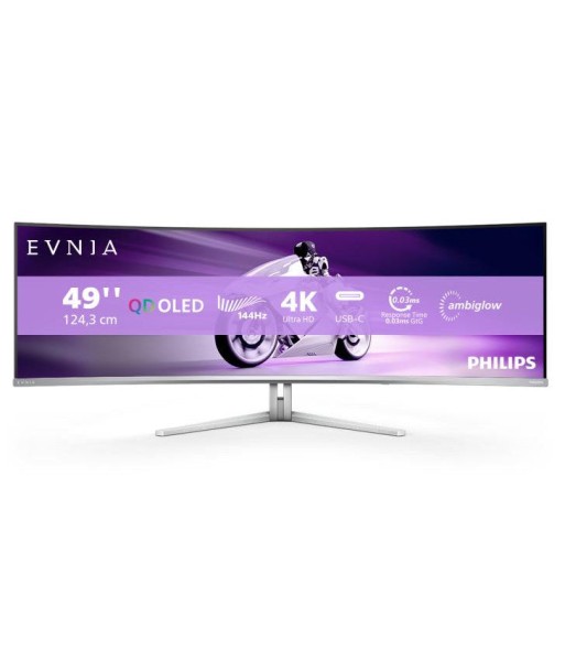 Philips Evnia 8000 49M2C8900L/00 Ã©cran plat de PC 124,2 cm (48.9") 5120 x 1440 pixels Dual QHD QDOLED Blanc prix pour 