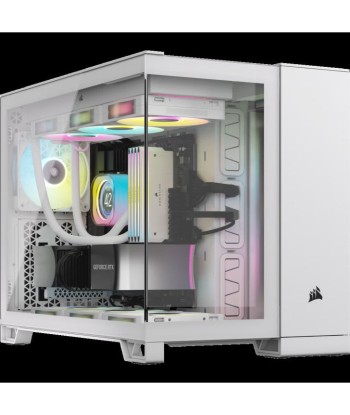 CORSAIR 2500X Micro ATX Dual Chamber PC Case - White la chaussure