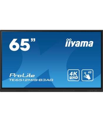 iiyama TE6512MIS-B3AG affichage de messages En forme de kiosk 165,1 cm (65") LCD Wifi 400 cd/mÂ² 4K Ultra HD Noir Ã‰cran tactile IntÃ©grÃ© dans le processeur Android 11 24/7 l'évolution des habitudes 