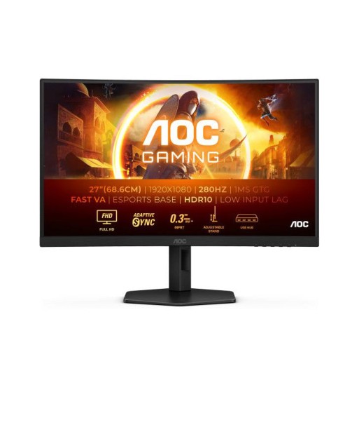 AOC G4 C27G4ZXU Ã©cran plat de PC 68,6 cm (27") 1920 x 1080 pixels Full HD LED Noir s'inspire de l'anatomie humaine