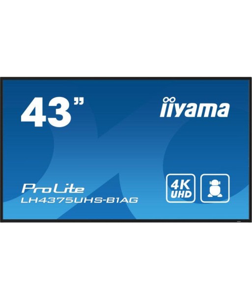 iiyama ProLite Ã‰cran plat de signalisation numÃ©rique 108 cm (42.5") LCD Wifi 500 cd/mÂ² 4K Ultra HD Noir IntÃ©grÃ© dans le processeur Android 11 24/7 prix