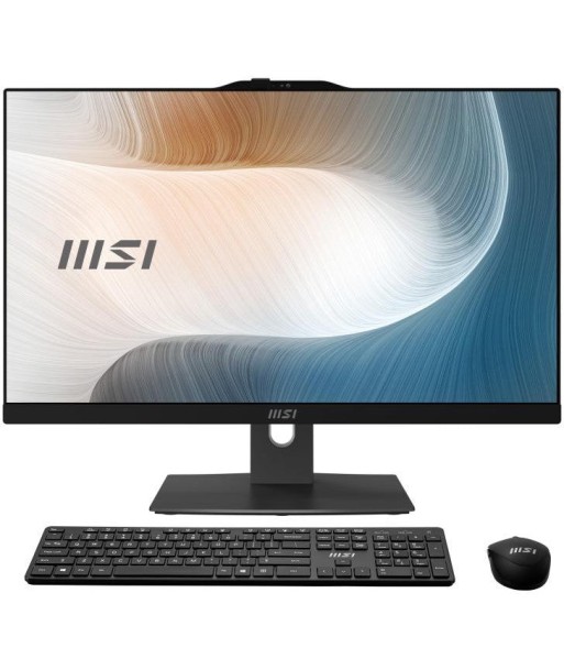 MSI Modern AM242TP 12M-854FR IntelÂ® Core? i7 i7-1255U 60,5 cm (23.8") 1920 x 1080 pixels PC All-in-One 16 Go DDR4-SDRAM 1 To SSD Windows 11 Pro Wi-Fi 6E (802.11ax) Noir brillant des détails fins