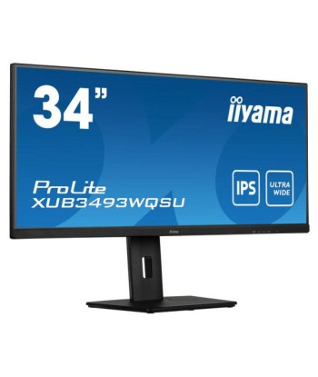 iiyama ProLite XUB3493WQSU-B5 Ã©cran plat de PC 86,4 cm (34") 3440 x 1440 pixels UltraWide Quad HD LED Noir rembourrage situé sous