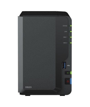 Synology DiskStation DS223 serveur de stockage NAS Bureau Realtek RTD1619B 2 Go DDR4 Vous souhaitez 