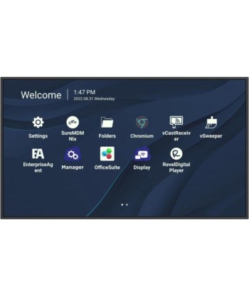 Viewsonic CDE4330 affichage de messages 109,2 cm (43") Wifi 450 cd/mÂ² 4K Ultra HD Noir Ã‰cran tactile IntÃ©grÃ© dans le processeur Android 11 une grave pollution 