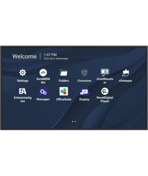 Viewsonic CDE4330 affichage de messages 109,2 cm (43") Wifi 450 cd/mÂ² 4K Ultra HD Noir Ã‰cran tactile IntÃ©grÃ© dans le processeur Android 11 une grave pollution 