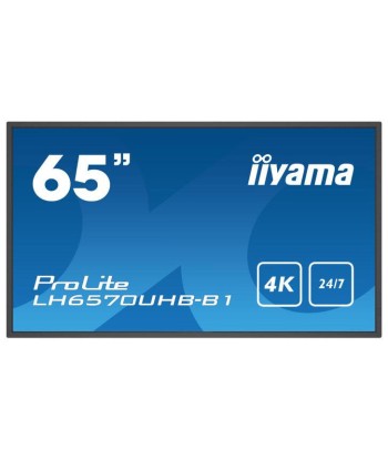 iiyama LH6570UHB-B1 affichage de messages Ã‰cran plat de signalisation numÃ©rique 163,8 cm (64.5") VA 700 cd/mÂ² 4K Ultra HD Noir IntÃ©grÃ© dans le processeur Android 9.0 24/7 50-70% off 