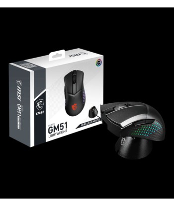 MSI CLUTCH GM51 LIGHTWEIGHT WIRELESS souris Jouer Droitier RF Wireless + Bluetooth + USB Type-C Optique 26000 DPI online