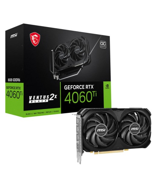 MSI VENTUS GeForce RTX 4060 Ti 2X BLACK 8G OC NVIDIA 8 Go GDDR6 en ligne des produits 