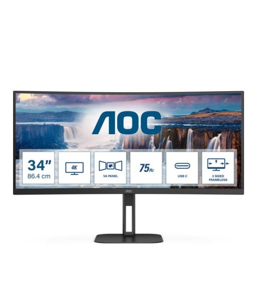 AOC V5 CU34V5C/BK LED display 86,4 cm (34") 3440 x 1440 pixels Wide Quad HD Noir prix pour 