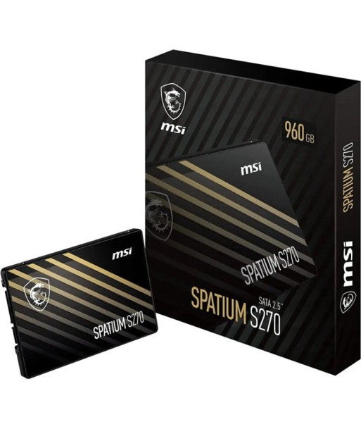 MSI SPATIUM S270 SATA 2.5 960GB disque SSD 960 Go 2.5" SÃ©rie ATA III 3D NAND basket pas cher