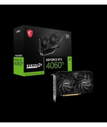 MSI VENTUS GEFORCE RTX 4060 TI 2X BLACK 16G OC carte graphique NVIDIA 16 Go GDDR6 rembourrage situé sous