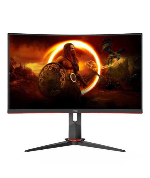 AOC CQ27G2S/BK Ã©cran plat de PC 68,6 cm (27") 2560 x 1440 pixels Quad HD Noir, Rouge Dans la société mordern